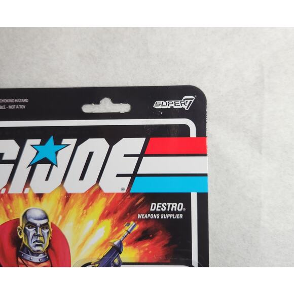 G. I. Joe Super 7 Reaction Figures Destro 3.75" Figure New Sealed Hasbro 2021 - Picture 4 of 8